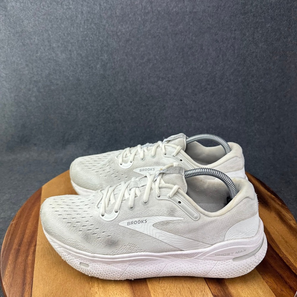 Brooks Ghost Max Womens Running Shoes White Oyster 1203951B124 Size 11 Medium B - Picture 7 of 13
